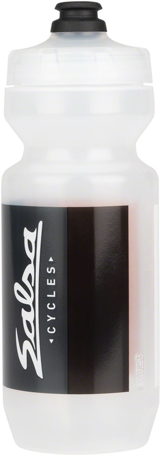 NEW Salsa Latitude Purist Water Bottle - Clear, Black, White, w/ Stripes, 22oz - Around the Cycle