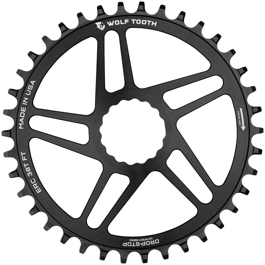 NEW Wolf Tooth Direct Mount Chainring - 44t, RaceFace/Easton CINCH Direct Mount, Drop-Stop, 10/11/12-Speed Eagle and Flattop Compatible, Black - Around the Cycle