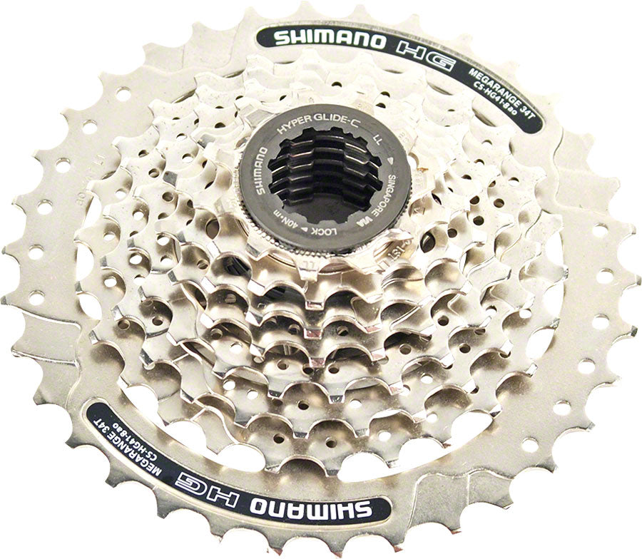 NEW Shimano CS-HG41 Cassette 8 11-30t, Silver, Mega Range