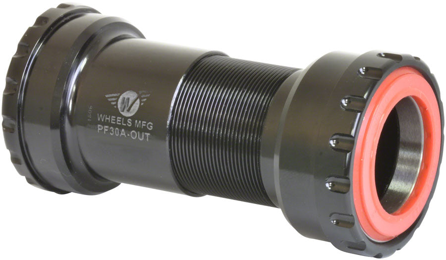 NEW Wheels Manufacturing PF30A Thread-Together Bottom Bracket - DUB Spindle, ABEC-3 Bearing, Black
