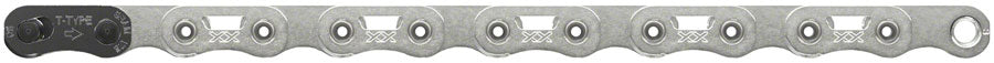NEW SRAM XX SL Eagle T-Type Flattop Chain - 12-Speed, 126 Links, Hollow Pin, Includes PowerLock Connector, PVD Coated, Silver - Around the Cycle