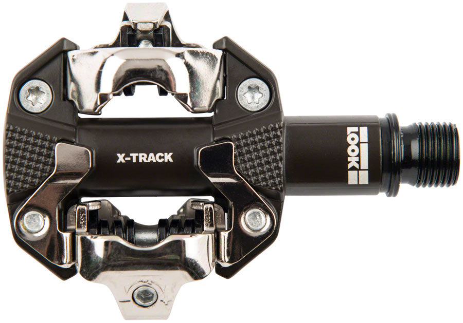 NEW LOOK X-TRACK Pedals - Dual Sided Clipless, Chromoly, 9/16", Gray - Around the Cycle