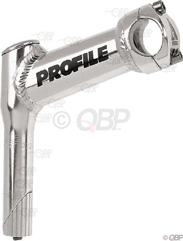 NEW Profile Design Boa 1" Quill Mountain Stem: 105mm, +40 degree, 25.4mm Bar Clamp, Silver - Around the Cycle