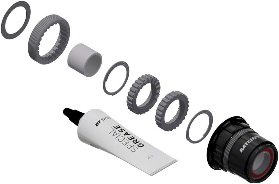 NEW DT Swiss Ratchet LN Freehub Body Upgrade Kit - SRAM XDR, Standard, Aluminum, Sealed Bearing, 18T - Around the Cycle