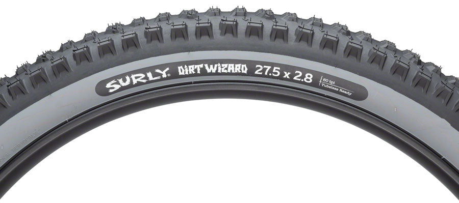 NEW Surly Dirt Wizard Tire 27.5 2.8, Tubeless, Black/Slate, 60 tpi