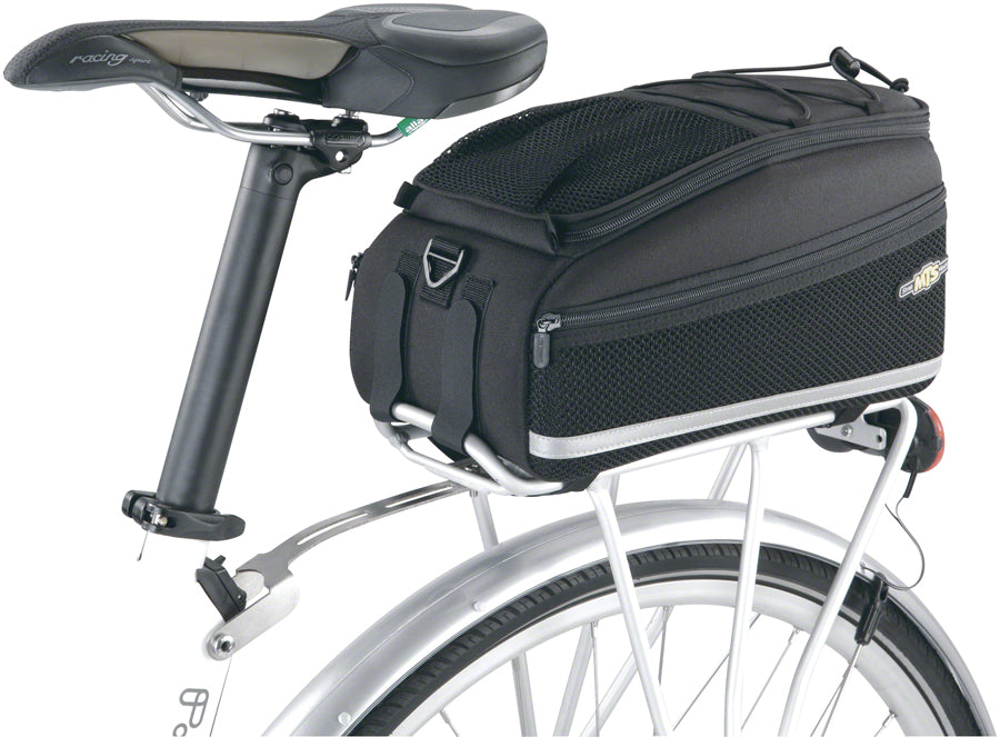NEW Topeak MTS Strap Mount TrunkBag DXP Rack Bag with Expandable Panniers - 22.6 Liter, Black