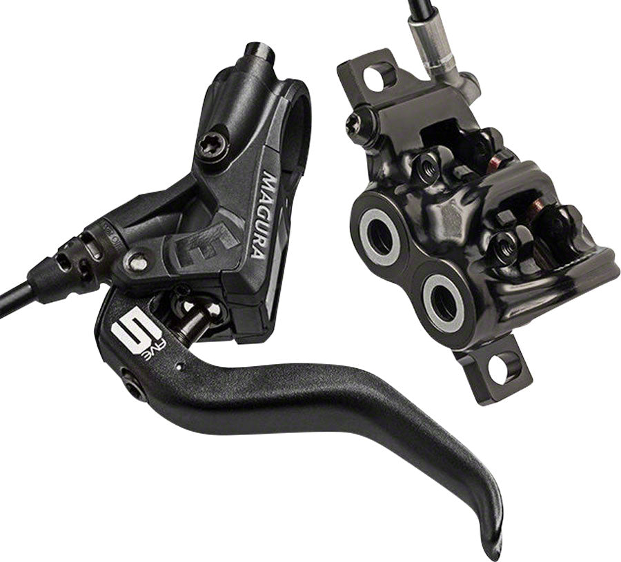 NEW Magura MT5 Disc Brake and Lever - Front or Rear, Hydraulic, Post Mount, Black