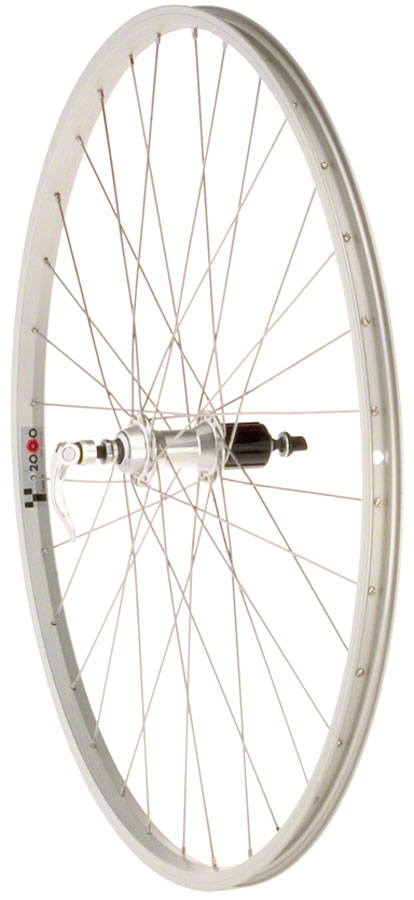 NEW Quality Wheels Value Series Silver Pavement Rear Wheel 700c Formula 130mm Freehub / Alex Y2000 Silver - Around the Cycle