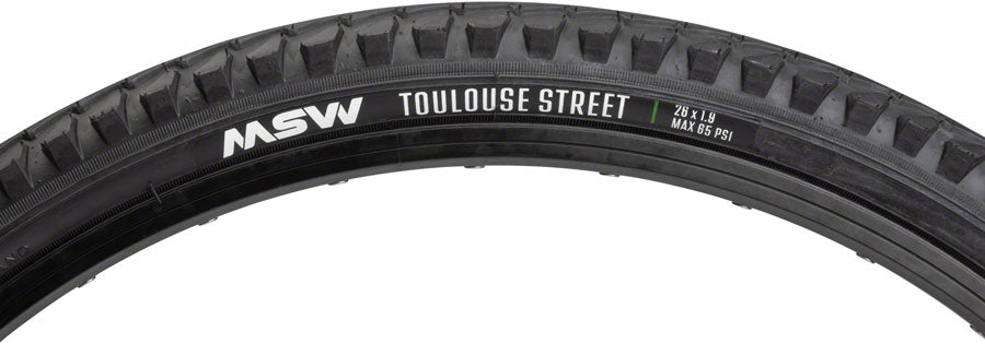 NEW MSW Toulouse Street Tire - 26 x 1.9, Wirebead, Black, 33tpi - Around the Cycle