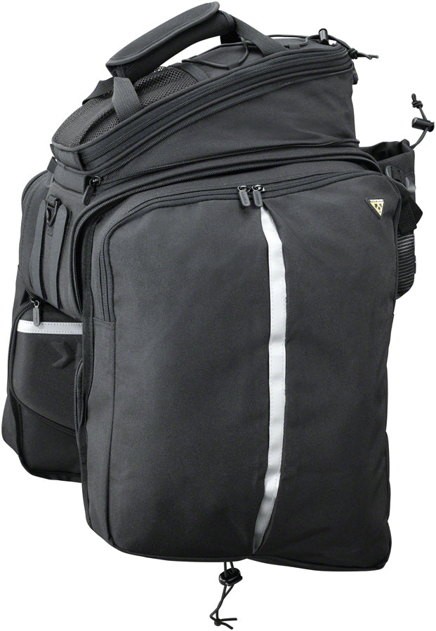 NEW Topeak MTS Strap Mount TrunkBag DXP Rack Bag with Expandable Panniers - 22.6 Liter, Black