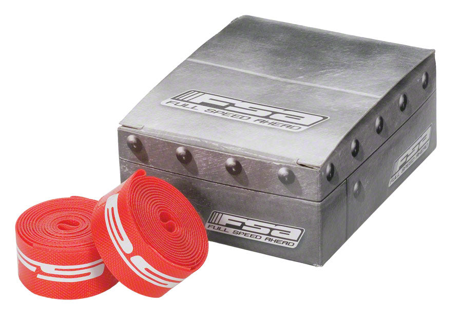 NEW FSA 700c x 17mm Rim Strips Red Nylon Box/10