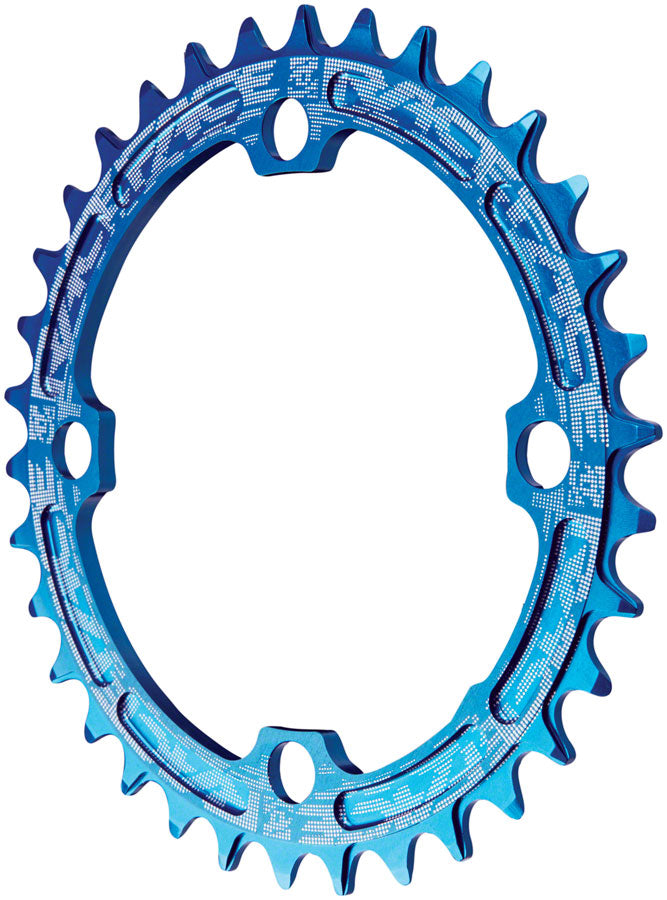 NEW RaceFace Narrow Wide Chainring: 104mm BCD, 36t, Blue