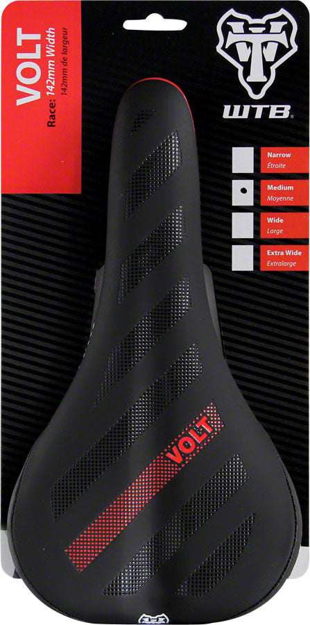 NEW WTB Volt Race 142 Saddle: CroMo Rails, Black/Red