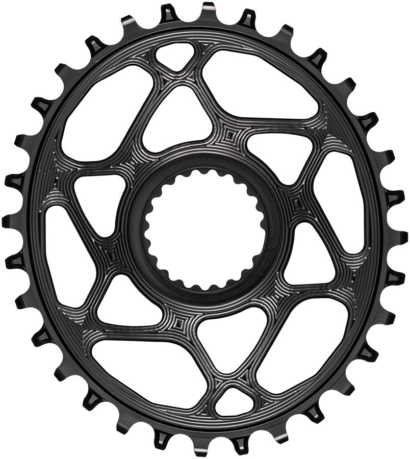 NEW absoluteBLACK Oval Direct Mount Chainring - 28t, Shimano Direct Mount, 3mm Offset, Requires Hyperglide+ Chain, Black - Around the Cycle