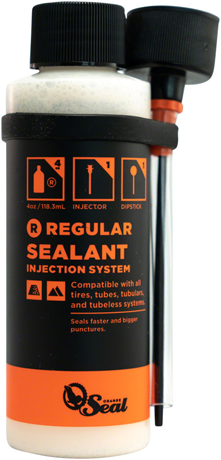 NEW Orange Seal Tubeless Tire Sealant with Twist Lock Applicator - 4oz - Around the Cycle