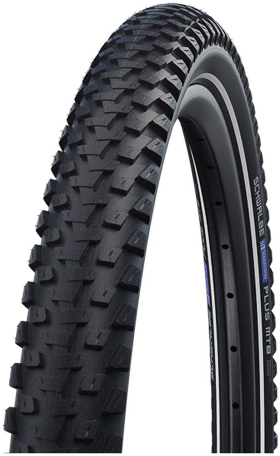 NEW Schwalbe Marathon Plus MTB Tire - 26 x 2.1 Clincher Wire Black/Reflective Performance Dual SmartGuard E-50