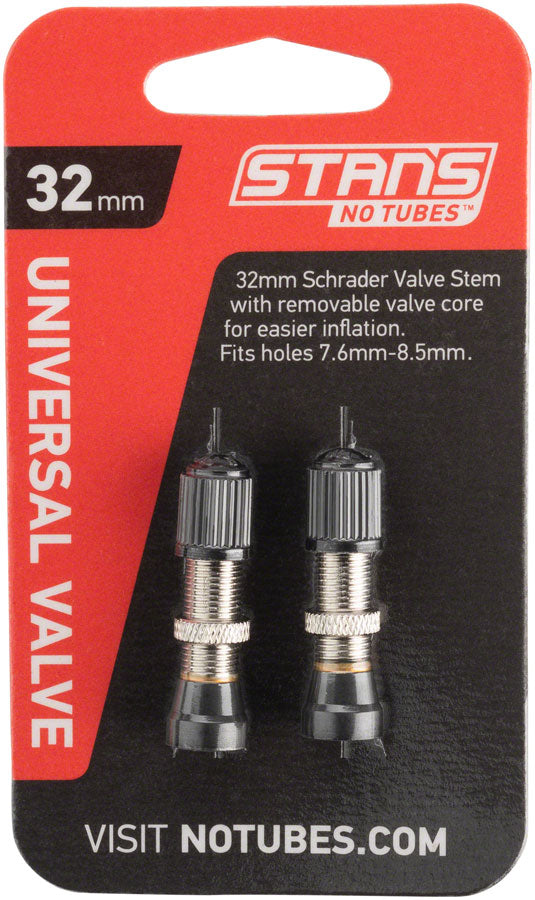 NEW Stan's NoTubes Brass Valve Stems - 32mm Universal Schrader Pair