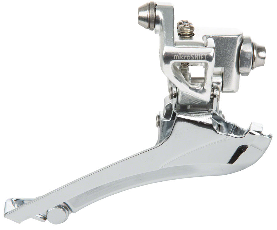 NEW microSHIFT R10 Front Derailleur - 10-Speed Double 56T Max Braze-on Shimano Compatible Silver