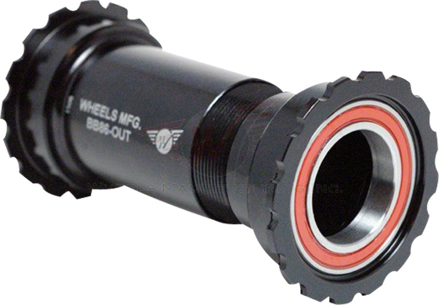 NEW Wheels Manufacturing Thread Together BB86/92 Shimano Bottom Bracket with Angular Contact Bearings Black Threaded Cups