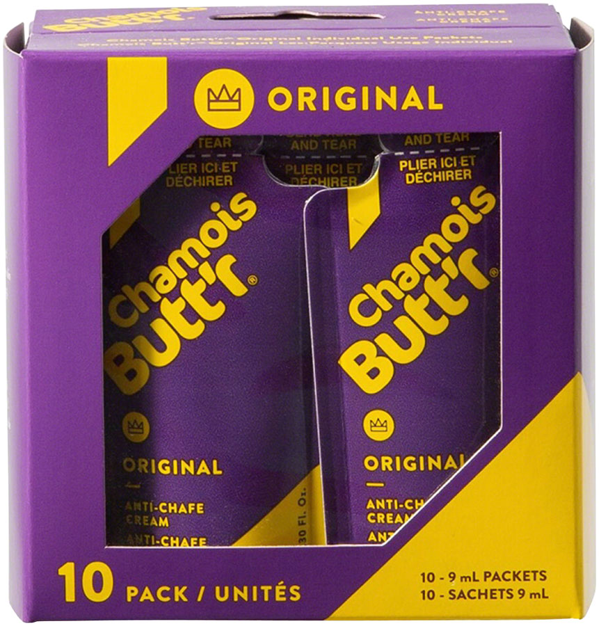 NEW Chamois Butt'r Original: 0.3oz Packet, Box of 10 - Around the Cycle