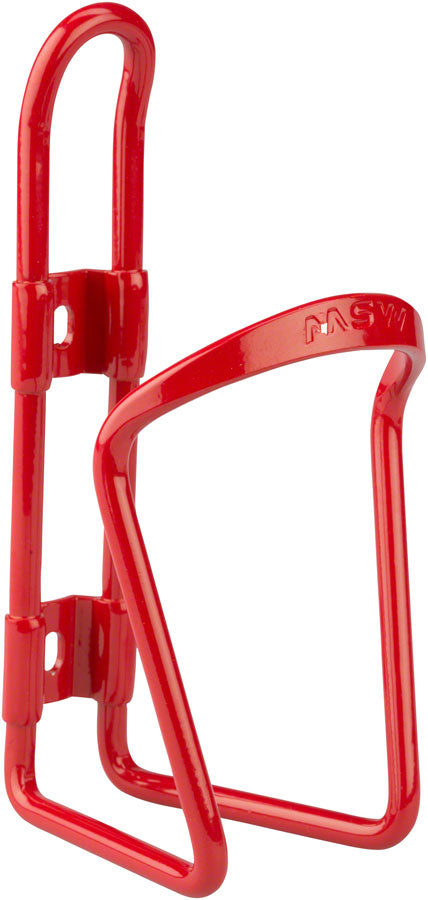 NEW MSW AC-100 Alloy Water Bottle Cage 6mm rod Red - Around the Cycle