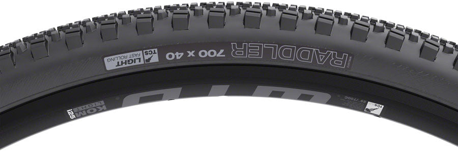 NEW WTB Raddler Tire - 700 x 40, TCS Tubeless, Folding, Black, Light, Fast Rolling