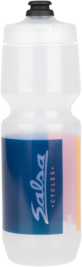NEW Salsa Team Polytone Purist Water Bottle - Clear, Dark Blue, Blue, w/ Stripes, 26oz - Around the Cycle