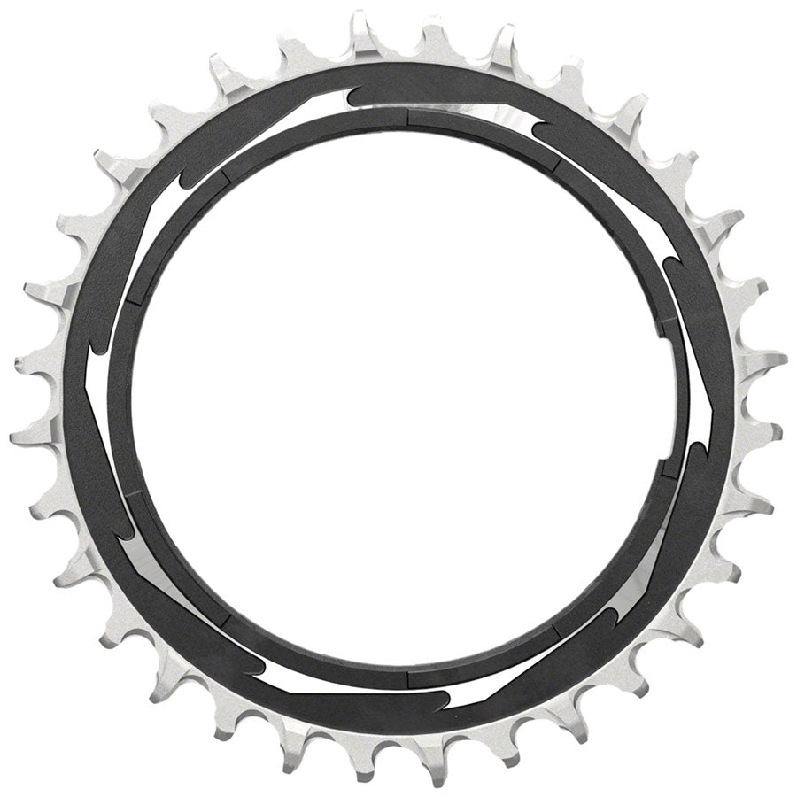 NEW SRAM XX SL Eagle T-Type Thread Mount Chainring - 32t, 12-Speed, Thread Mount (For XX SL PM Spider), 3mm Offset, Aluminum, Black/Silver - Around the Cycle