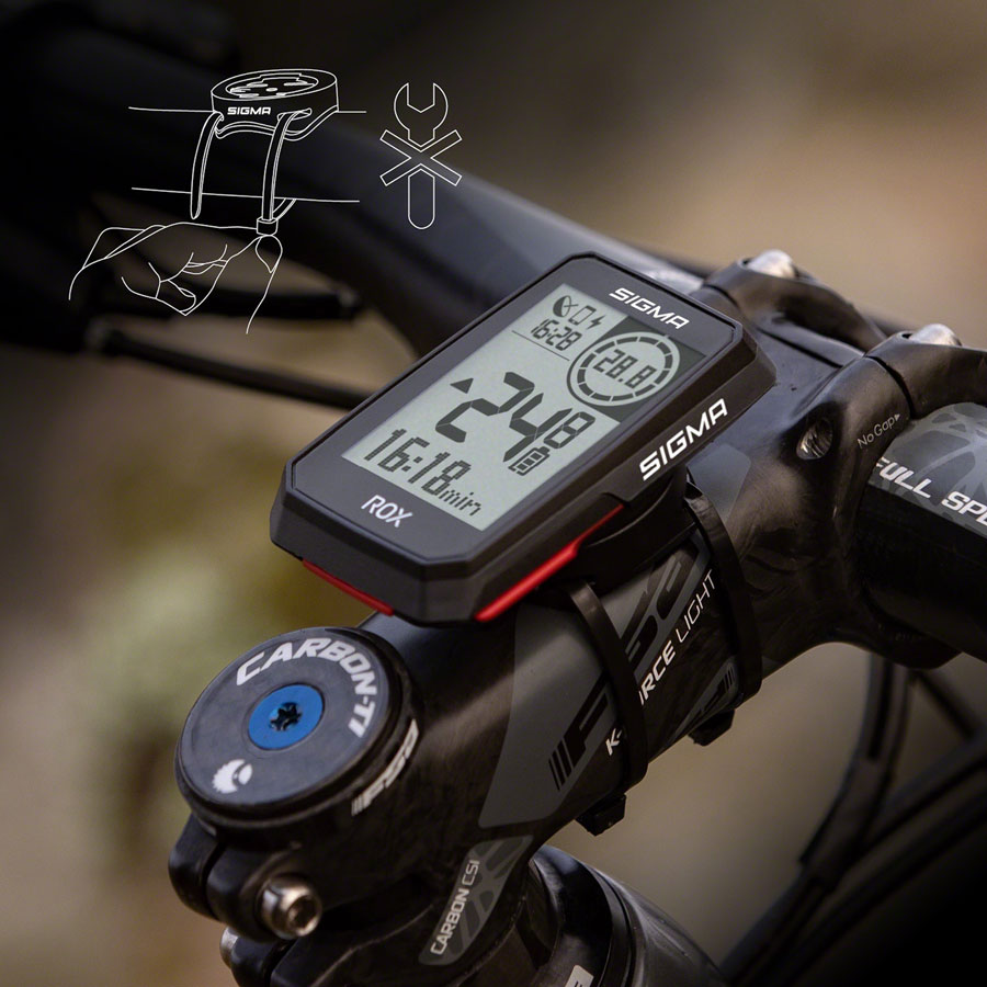 NEW Sigma ROX 2.0 GPS Bike Computer - Wireless, Rechargeable, Black