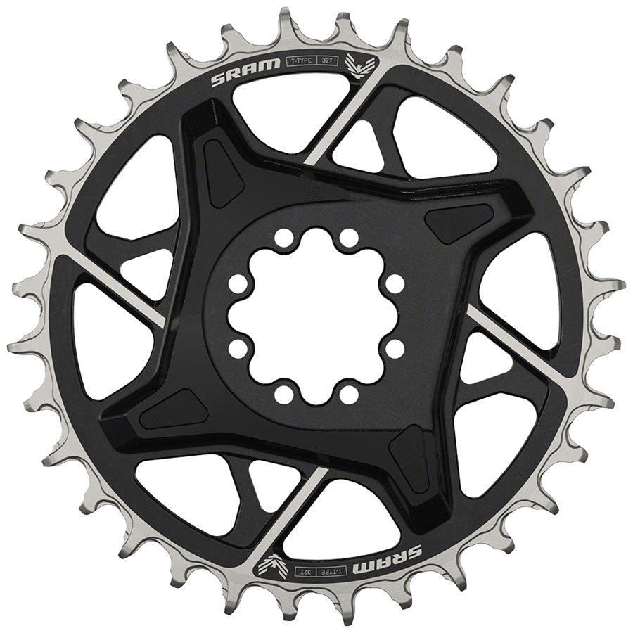 NEW SRAM X0 Eagle T-Type Direct Mount Chainring - 32t, 12-Speed, 8-Bolt Direct Mount, 3mm Offset, Aluminum, Black, D1 - Around the Cycle