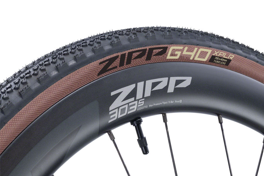 NEW Zipp Speed Weaponry G40 XPLR Puncture Resistant Tire - 700 x 40, Tubeless, Folding, Black/Tan, A2