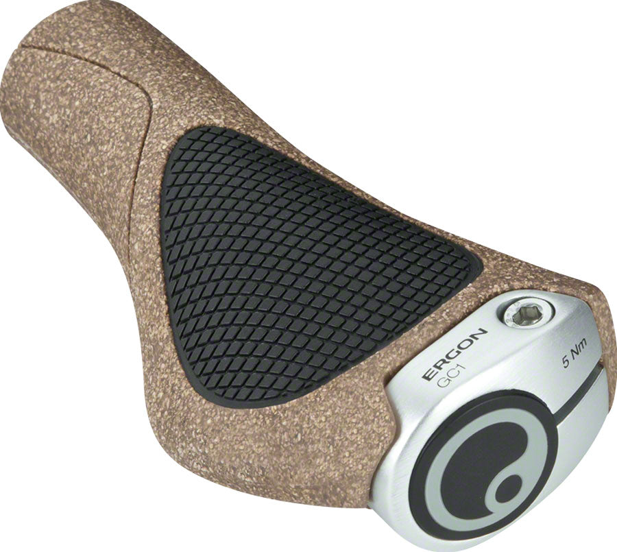 NEW Ergon GC1 BioKork Grips - Black/Tan, Lock-On
