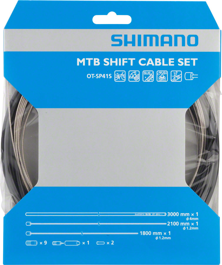 NEW Shimano MTB Stainless Derailleur Cable and Housing Set, Black