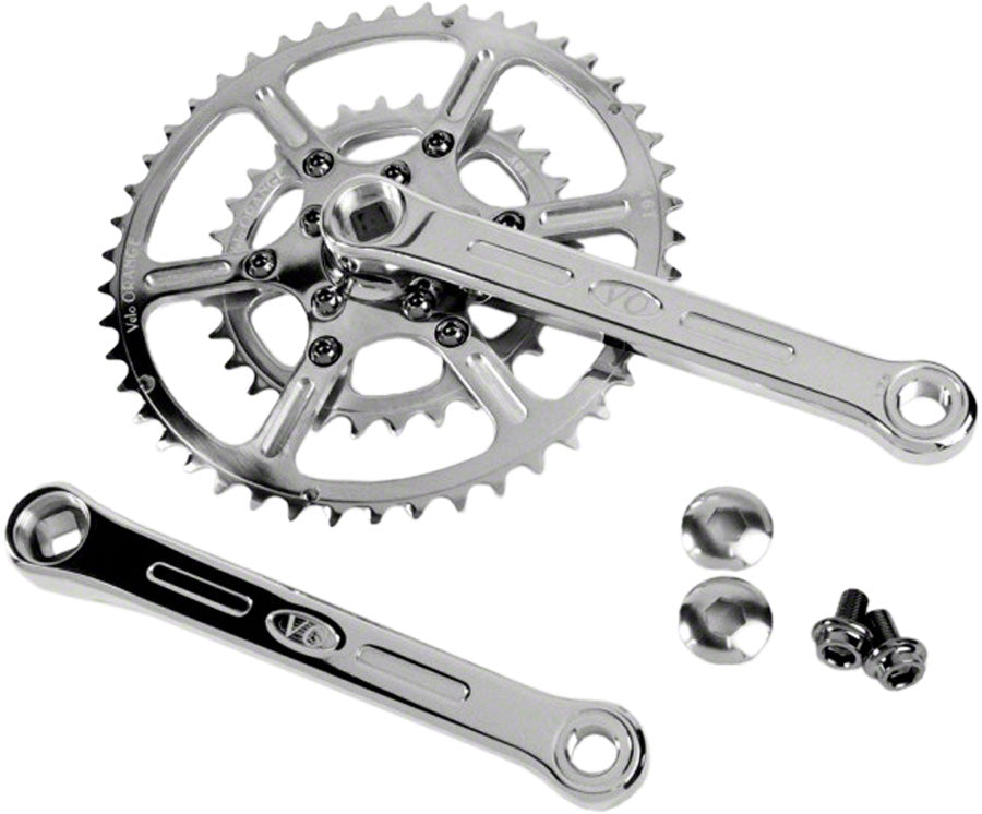 NEW Velo Orange New Rando Crankset - 175mm, 8/9/10-Speed, 46/30t, 50.4 BCD, Square Taper JIS Spindle Interface, Polished Stainless