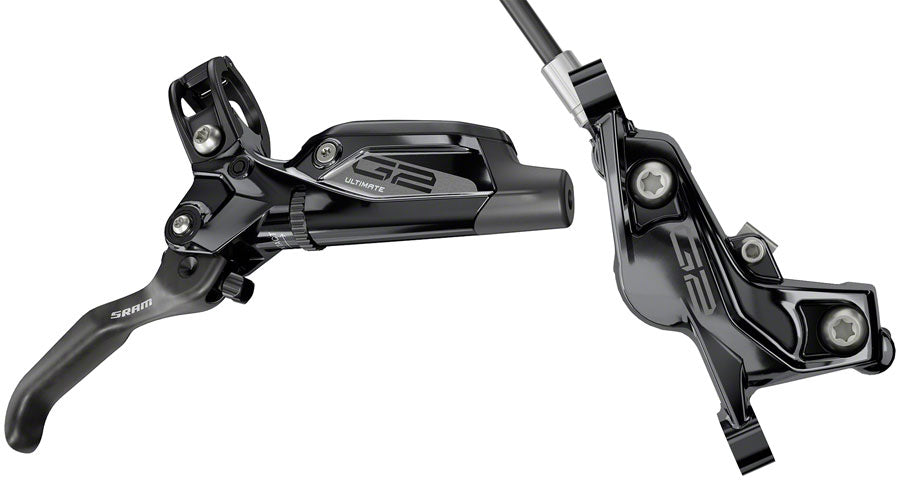 NEW SRAM G2 Ultimate Disc Brake and Lever - Front, Hydraulic, Post Mount, Carbon Lever, Titanium Hardware, Gloss Black, A2