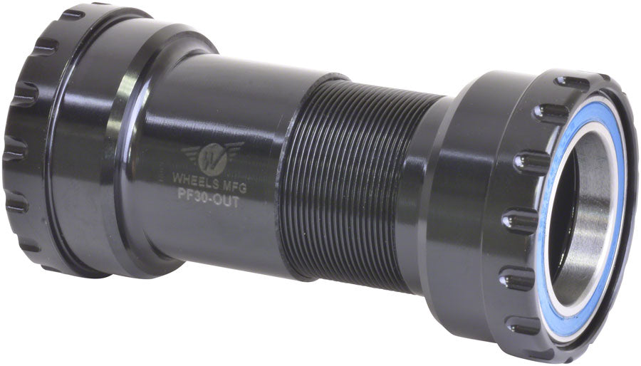 NEW Wheels Manufacturing PressFit 30 Outboard Bottom Bracket: 29mm Bearing ID for SRAM DUB, ABEC-3 Bearings, Black Cups