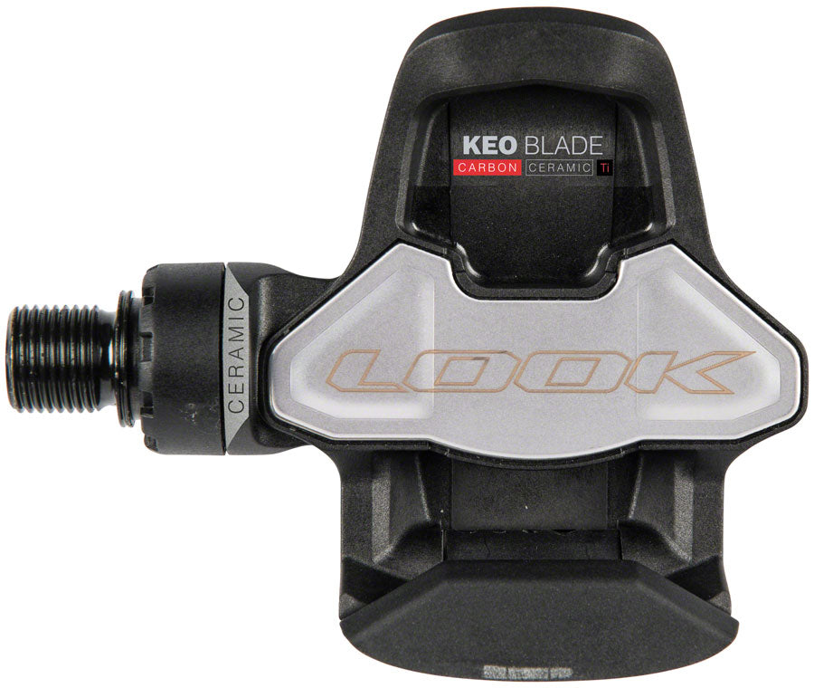 NEW Look KEO Blade Carbon Ceramic Ti Pedals - Single Sided Clipless, Titanium, 9/16", Black - Around the Cycle