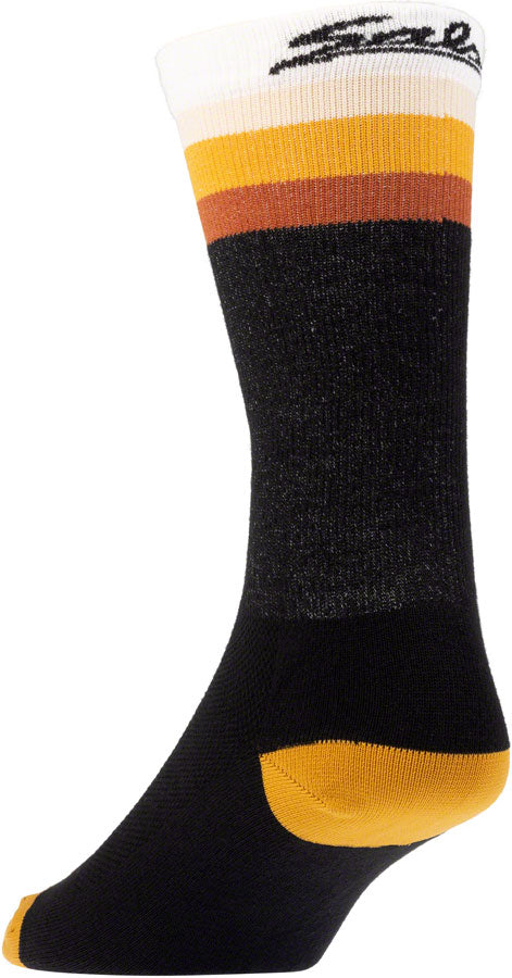 NEW Salsa Latitude Sock - 8 inch, Black, White, w/ Stripes, Small/ Medium