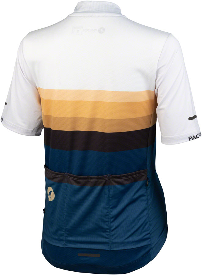 NEW Salsa Latitude Women's Jersey - White, Navy Blue, Black , w/ Stripes, Large - Around the Cycle