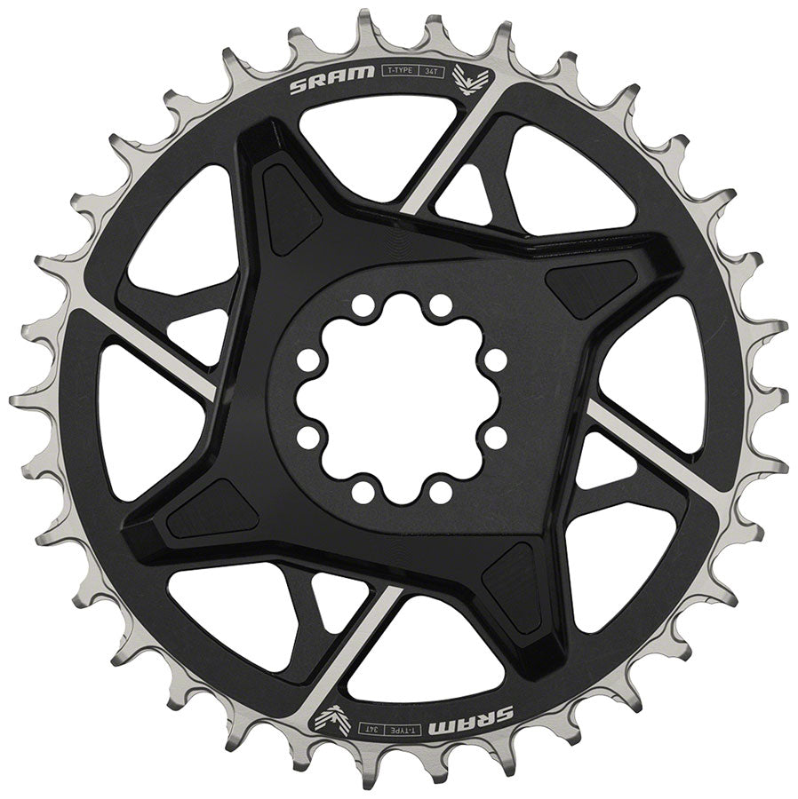 NEW SRAM X0 Eagle T-Type Direct Mount Chainring - 34t, 12-Speed, 8-Bolt Direct Mount, 3mm Offset, Aluminum, Black, D1 - Around the Cycle