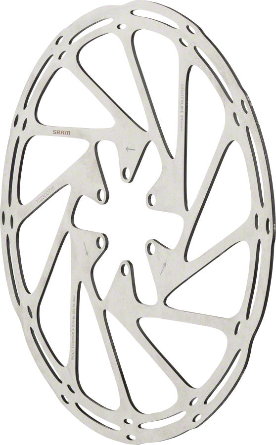 NEW SRAM CenterLine Disc Brake Rotor - 203mm, 6-Bolt, Silver - Around the Cycle