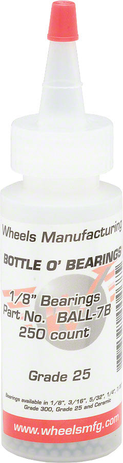 NEW Wheels Manufacturing Grade 25 1/8" Loose Ball Bearing: Bottle of 250