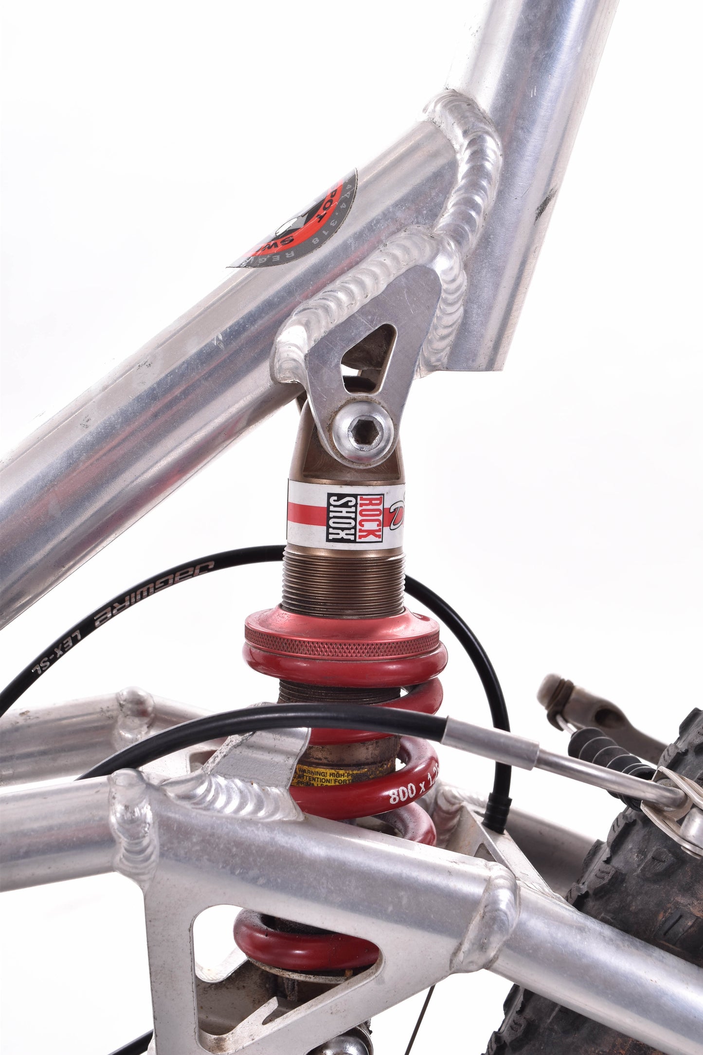 USED AS IS 1997 Schwinn Homegrown Full Suspension 26" Mountain Bike XL Shimano XT 3x8 speed Polished Aluminum