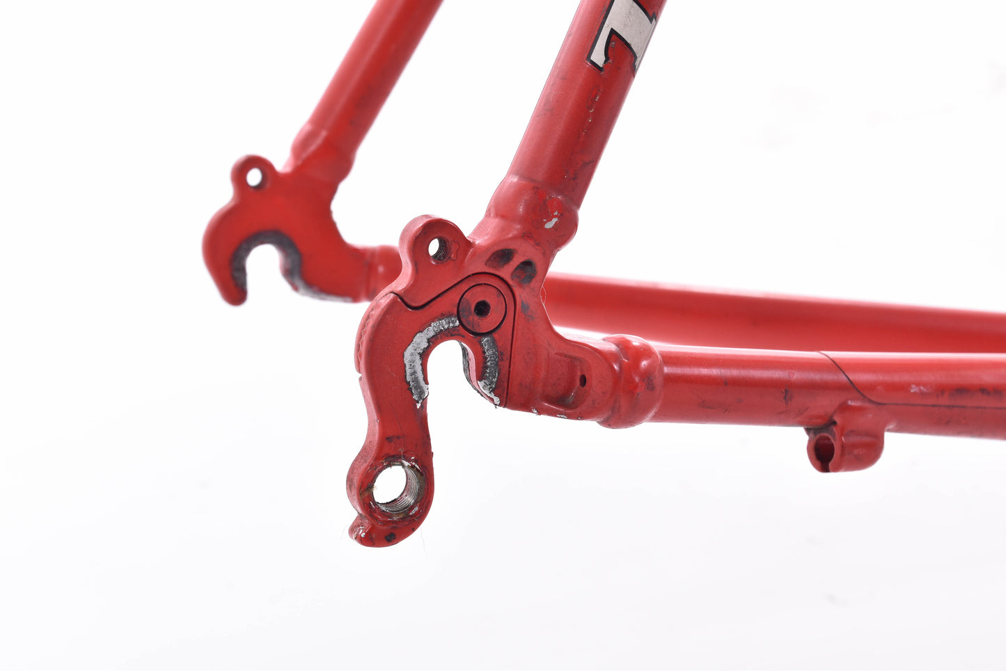 USED Trek 2300 Alpha SL Aluminum 58cm Road Bike Frame w/ Carbon Fork Made in USA Red