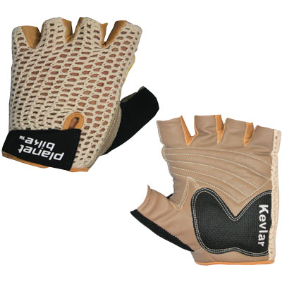 Planet Bike Taurus Fingerless Cycling Glove: Tan, XS