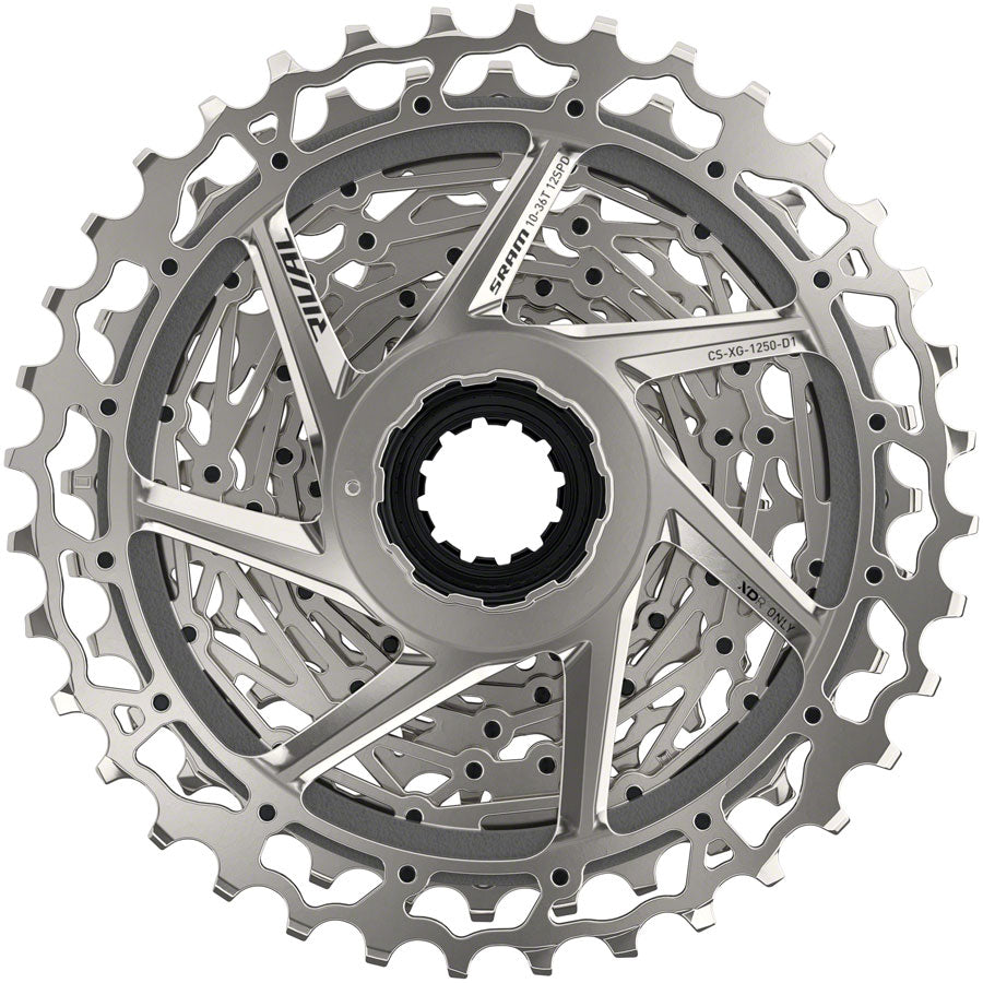 NEW SRAM Rival AXS XG-1250 Cassette - 12-Speed, 10-36t, Silver, For XDR Driver