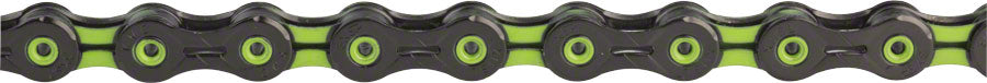 NEW KMC X11SL Chain: 11-Speed, 116 Links, DLC Black/Green