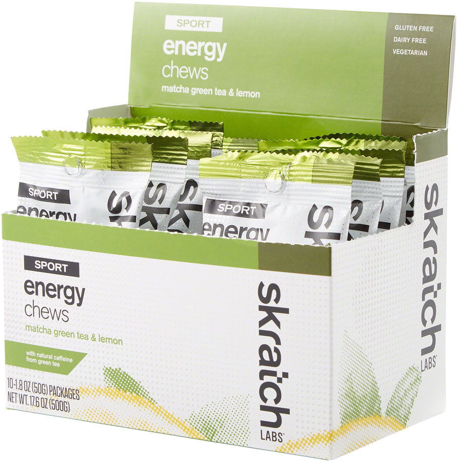 NEW Skratch Labs Sport Energy Chews: Matcha Green Tea and Lemon, Box of 10