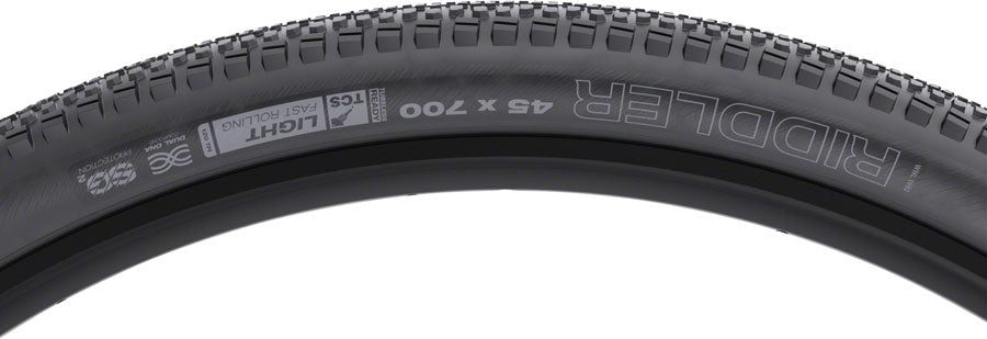 NEW WTB Riddler Tire - 700 x 45, TCS Tubeless, Folding, Black, Light, Fast Rolling, SG2