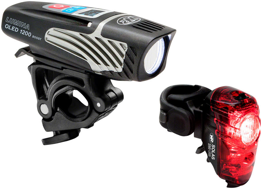NEW NiteRider Lumina OLED 1200 Boost and Solas 250 Headlight and Taillight Set - Around the Cycle
